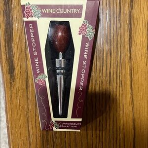 Wine Stopper - Red & Silver from Wine Country sleek!!
